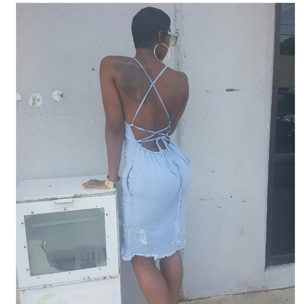 DENIM DRESS - NEVER WORN